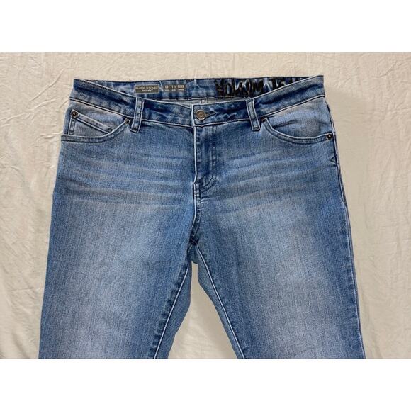 Volcom 'Super Stoned Skinny' Raw Cuff Stretch Denim Skate Jeans. Women's 9. GUC! - Picture 6 of 9